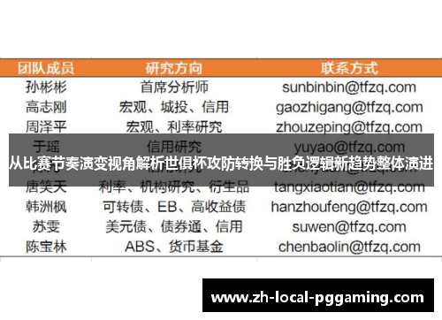 从比赛节奏演变视角解析世俱杯攻防转换与胜负逻辑新趋势整体演进